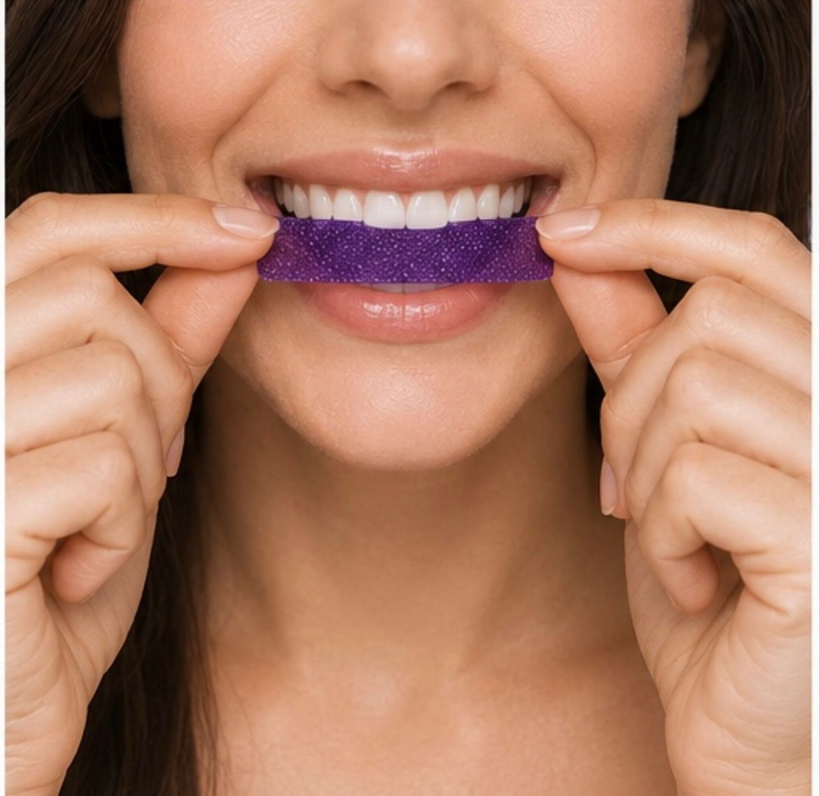 Teeth whitening strips 28 treatments / 56 strips", "sensitive teeth friendly"